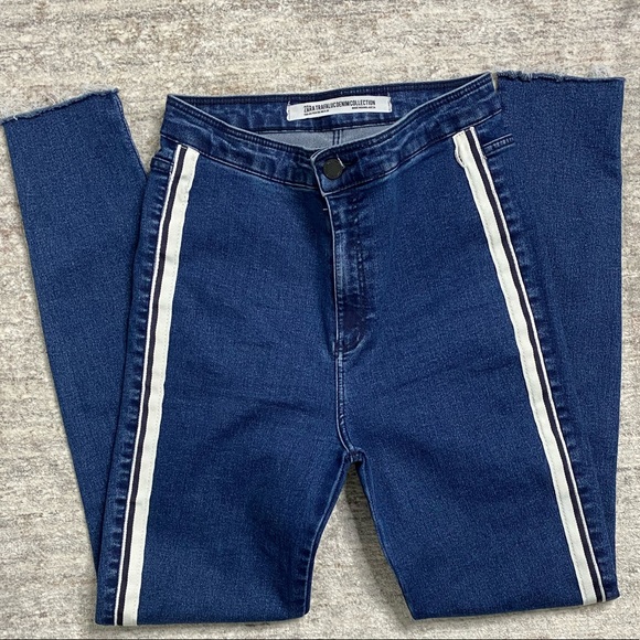 ZARA High-Rise Jeggings with Side Stripe - Picture 5 of 5